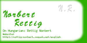 norbert rettig business card